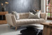 Brando 3 Seater Velvet Couch - Stone Fabric Couches - 2