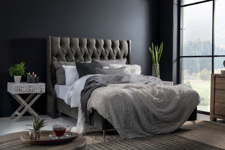 Madison - King Headboard - Everest Titanium King Headboards - 2