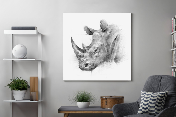 Rhino Abstract Canvas Art Canvas Art - 1