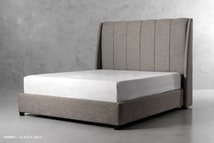 Mia Kylan Bed - King XL - Alaska Grey King Extra Length Beds - 4