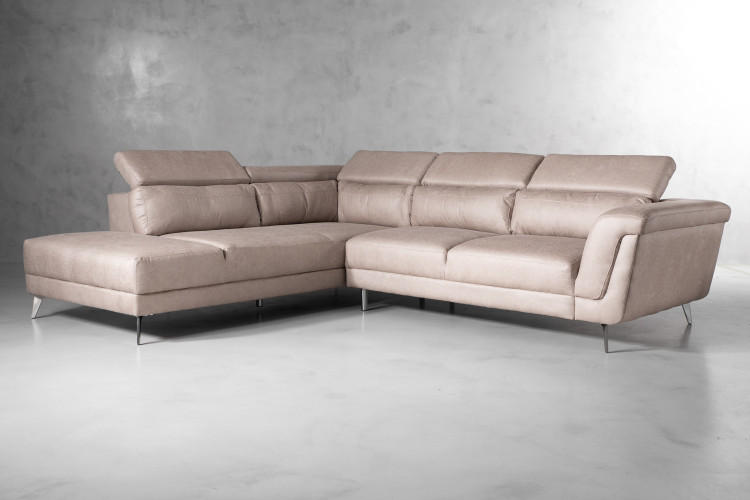 Laurence Corner Couch - Sandstone Fabric Couches