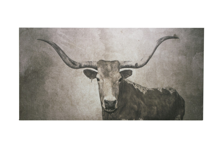 Texas Longhorn Abstract Canvas Art | Wall Art