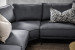 Ottavia Velvet Corner Couch - Grey Fabric Corner Couches - 3
