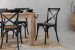 Montreal La Rochelle 6 Seater Dining Set 1.8m - Rustic Black 6 Seater Dining Sets - 5