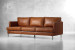 Remington 3-Seater Leather Couch - Burnt Tan 3 Seater Leather Couches - 2