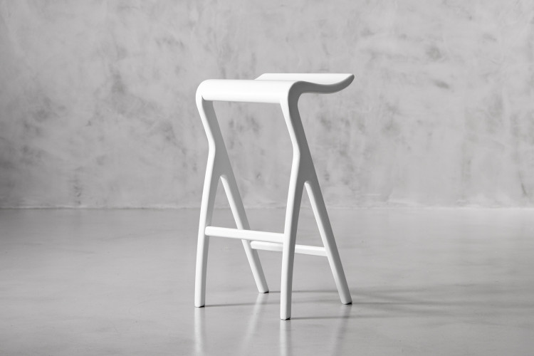 Solo Bar Chair - Matt White Solo Bar Chair Collection - 1
