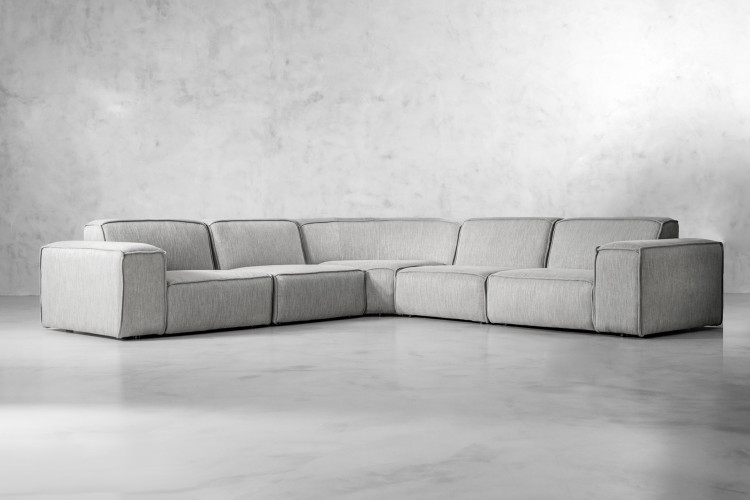Jagger Modular - Grand Corner Couch Set  - Mist Fabric Modular Couches - 1