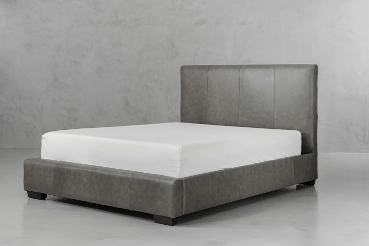 Sienna Leather Bed - Carbon - Queen Beds - 3