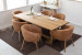 Bordeaux Lennon 6-Seater Leather Dining Set (1.9m) - Tan 6 Seater Dining Sets - 5