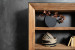 Cordoba Room Divider Display Shelf - Natural & Black Shelving and Display Units - 5