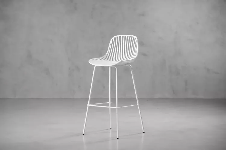 Yara Tall Bar Chair - White Bar & Counter Chairs - 1