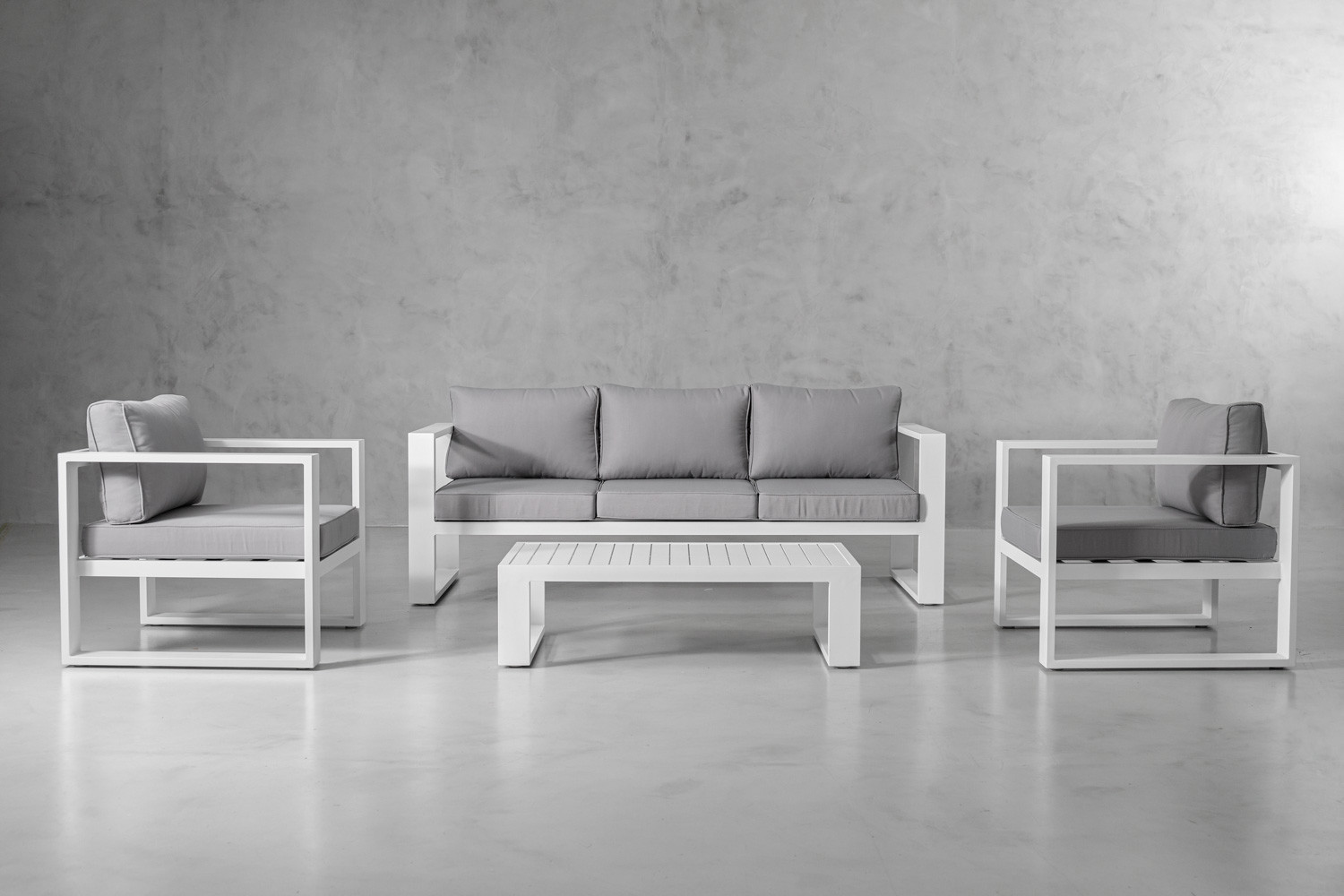 Malibu Corner Patio Lounge Set Cielo