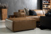 Jagger Leather Modular - Corner Couch With Ottoman - Sahara Leather Corner Couches