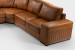 Nixon Three Piece Leather Corner Couch - Desert Tan
