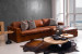 Archer Leather L-Shape Couch - Burnt Tan