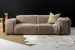 Jagger 3 Seater Leather Couch - Smoke -