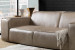 Jagger 3 Seater Leather Couch - Smoke -