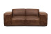 Jagger 2 Seater Leather Couch - Spice