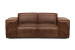Jagger 2 Seater Leather Couch - Spice
