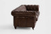 Jefferson Chesterfield 3-Seater Leather Couch - Vintage Brown