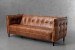 Edison 3 Seater Leather Couch - Vintage Tan Leather Couches - 4