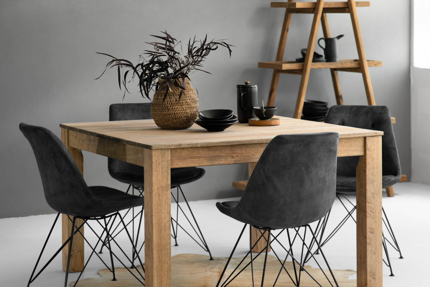 Montreal Enzo Square 4-Seater Dining Set 1.2m | Cielo