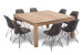 Montreal Square + Enzo 8 Seater Dining Set (1.5m) - Vintage Grey 8 Seater Dining Sets - 7