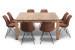 Montreal Square + Enzo 8 Seater Dining Set (1.5m) - Vintage Brown 8 Seater Dining Sets - 6