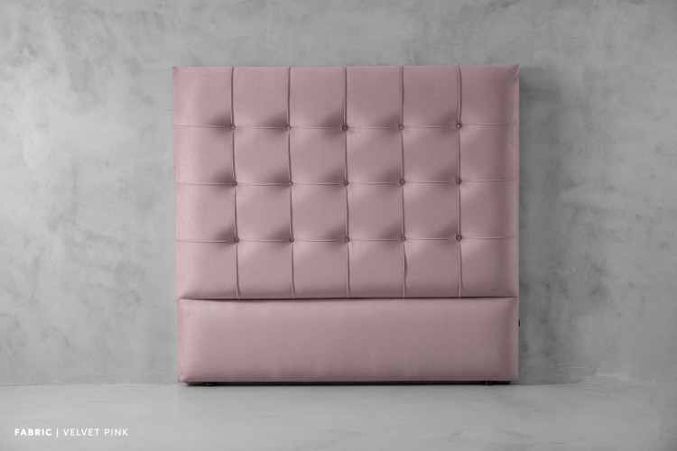 Ariella Headboard - Double - Velvet Pink Double Headboards - 1