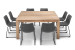 Montreal Square + Halo 8 Seater Dining Set (1.5m) - Storm Grey 8 Seater Dining Sets - 8