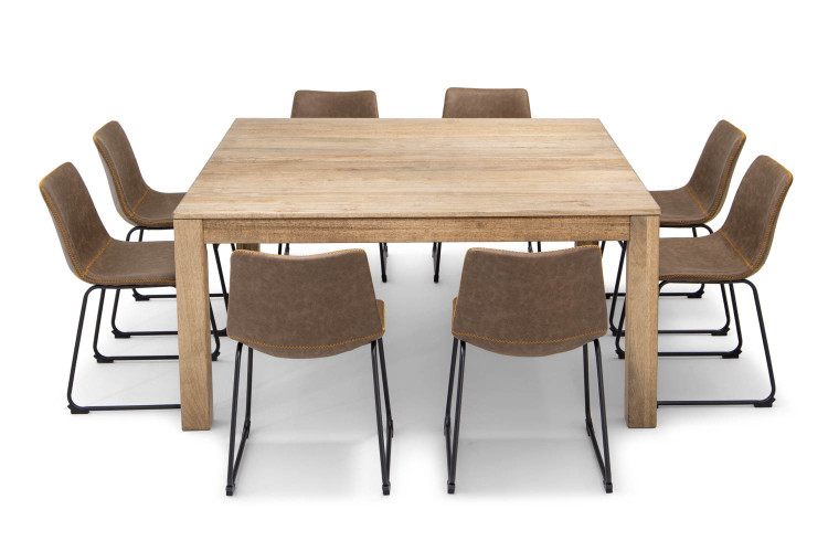 Montreal Square + Halo 8 Seater Dining Set (1.5m) - Ginger 8 Seater Dining Sets - 1