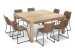 Montreal Square + Halo 8 Seater Dining Set (1.5m) - Ginger 8 Seater Dining Sets - 3