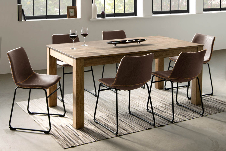 Montreal Halo 6 Seater Dining Set (1.6m) - Ginger 6 Seater Dining Sets - 2