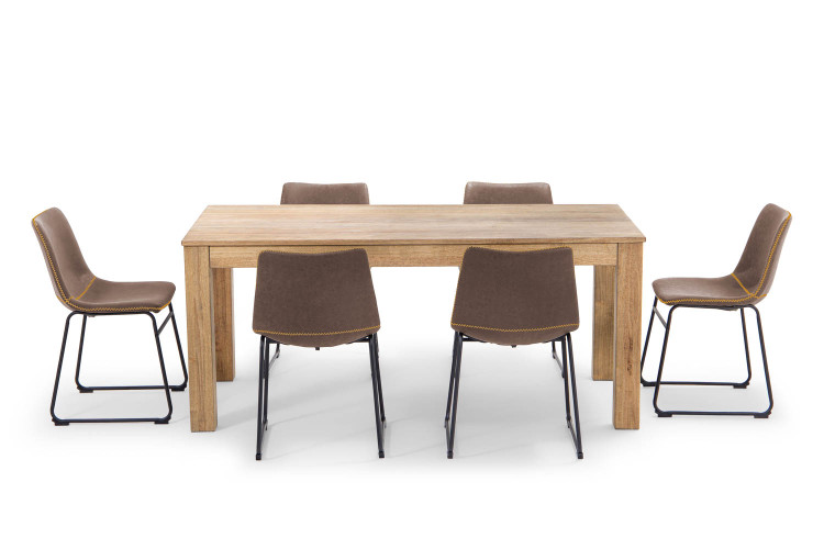 Montreal Halo 6 Seater Dining Set (1.6m) - Ginger 6 Seater Dining Sets - 2