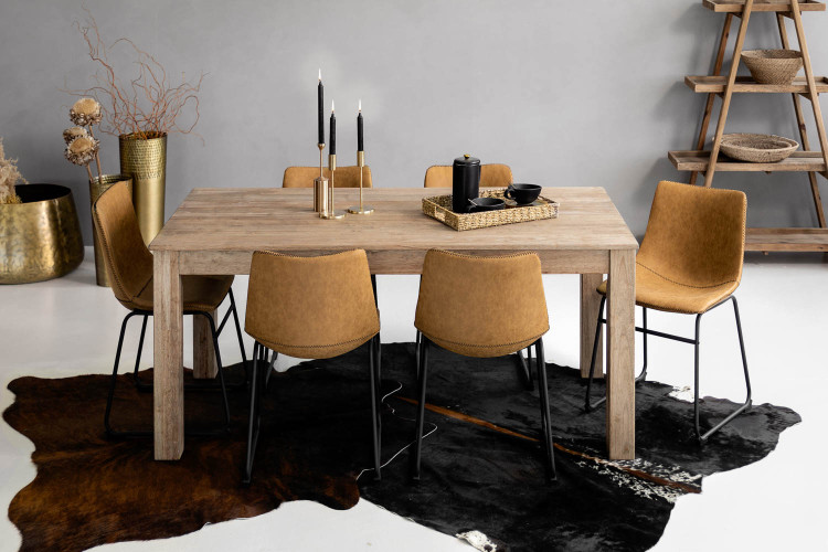 Montreal Halo 6 Seater Dining Set (1.8m) - Camel 6 Seater Dining Sets - 3