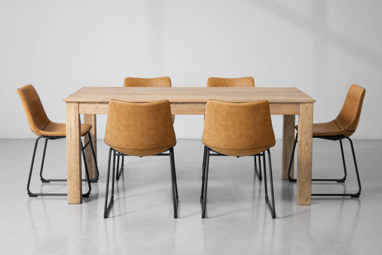 Montreal Halo 6 Seater Dining Set (1.8m) - Camel 6 Seater Dining Sets - 3