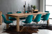 Vancouver Enzo 8 Seater Dining Set (2.4m) - Velvet Teal 8 Seater Dining Sets - 1
