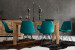 Vancouver Enzo 6 Seater Dining Set (1.8m) - Velvet Teal 6 Seater Dining Sets - 2