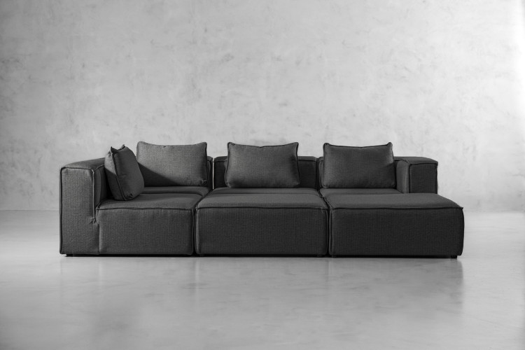 Montclair Grand Modular Couch - Shadow Fabric Modular Couches - 1