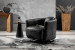 Bandit Leather Armchair - Distressed Black Armchairs - 1
