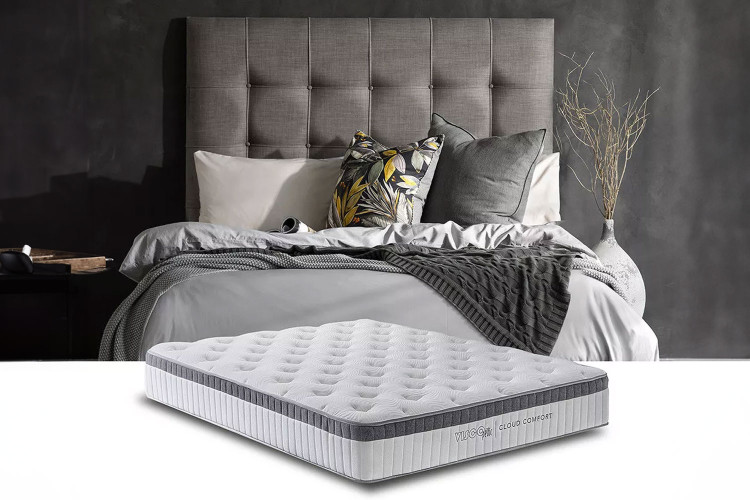 King Bed - King Matrress - Alaska Grey - Ariella Bed Combo - 