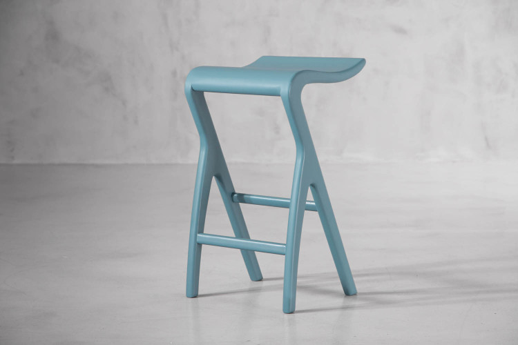 Solo Counter Bar Chair - Matt Cobalt Blue Solo Bar Chair Collection - 2