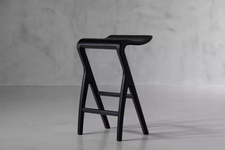 Solo Counter Bar Chair - Matt Black Solo Bar Chair Collection - 1