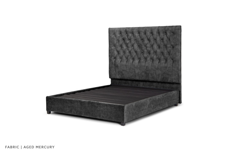 Kate Kylan Bed Set - Queen XL - Aged Mercury Queen Extra Length Beds - 1