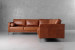 Hayden Leather Corner Couch - Burnt Tan Leather Corner Couches - 4