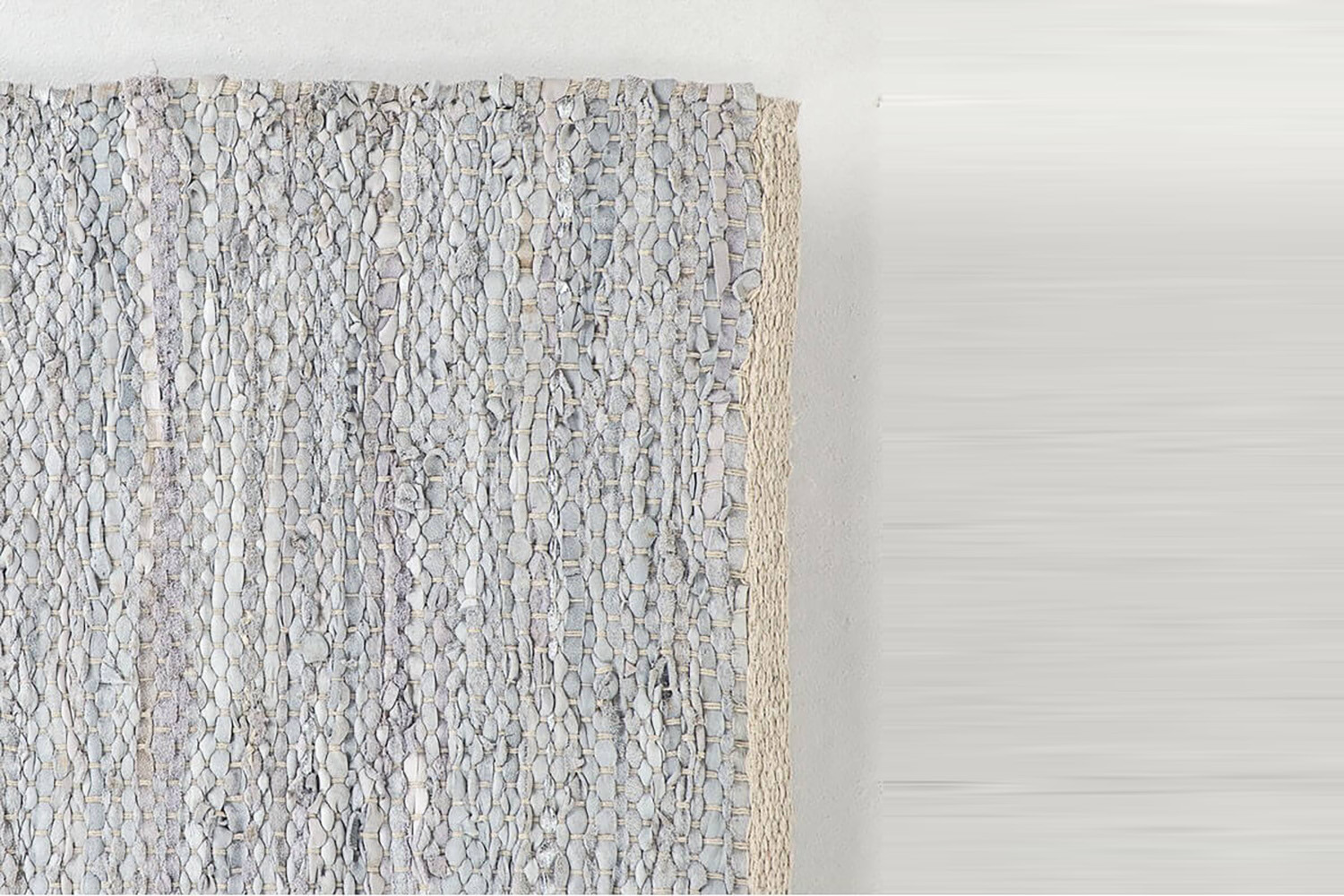 Mixed Leather Jute Rug Grey/Silver Cielo
