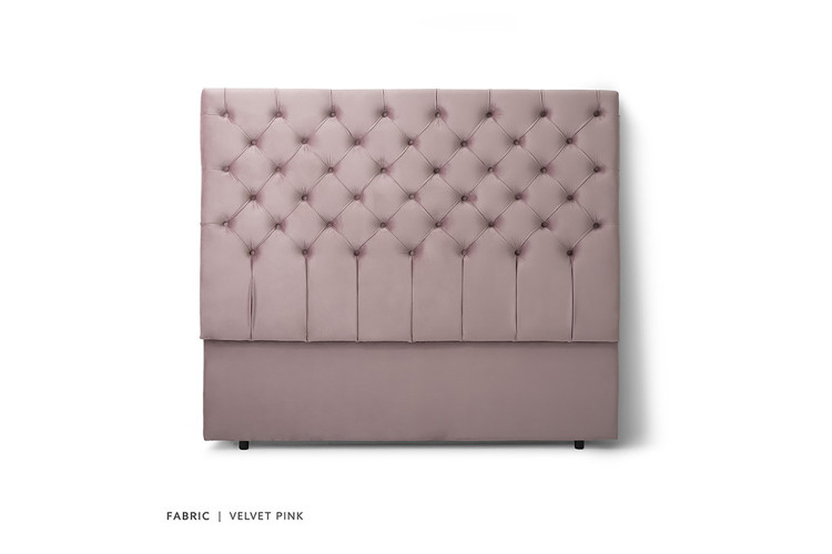 Bethany - King Headboard - Velvet Pink King Headboards - 1