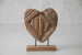 Teakroot Heart on Stand - Large Sculptural Art - 3