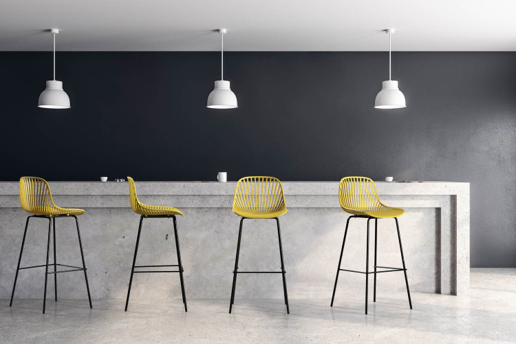 Yara Tall Bar Chair - Deep Mustard Bar & Counter Chairs