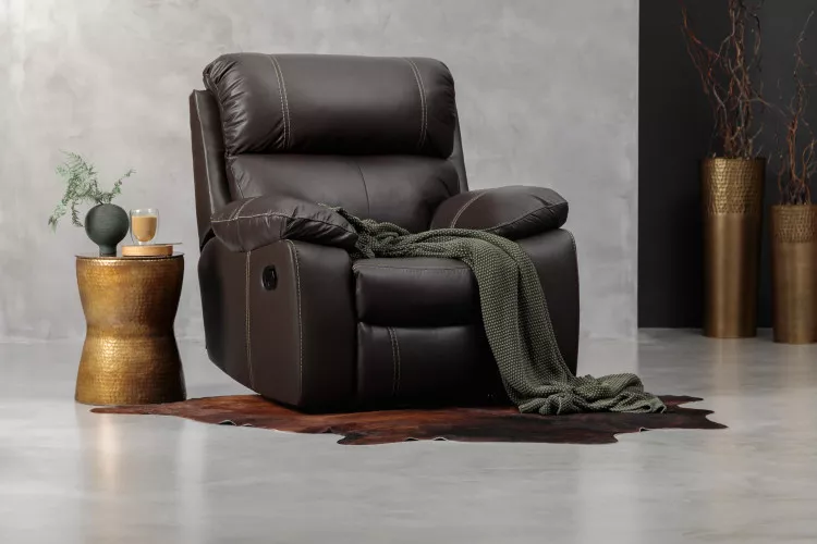 Oscar Single Leather Recliner - Coco Single Recliners - 1